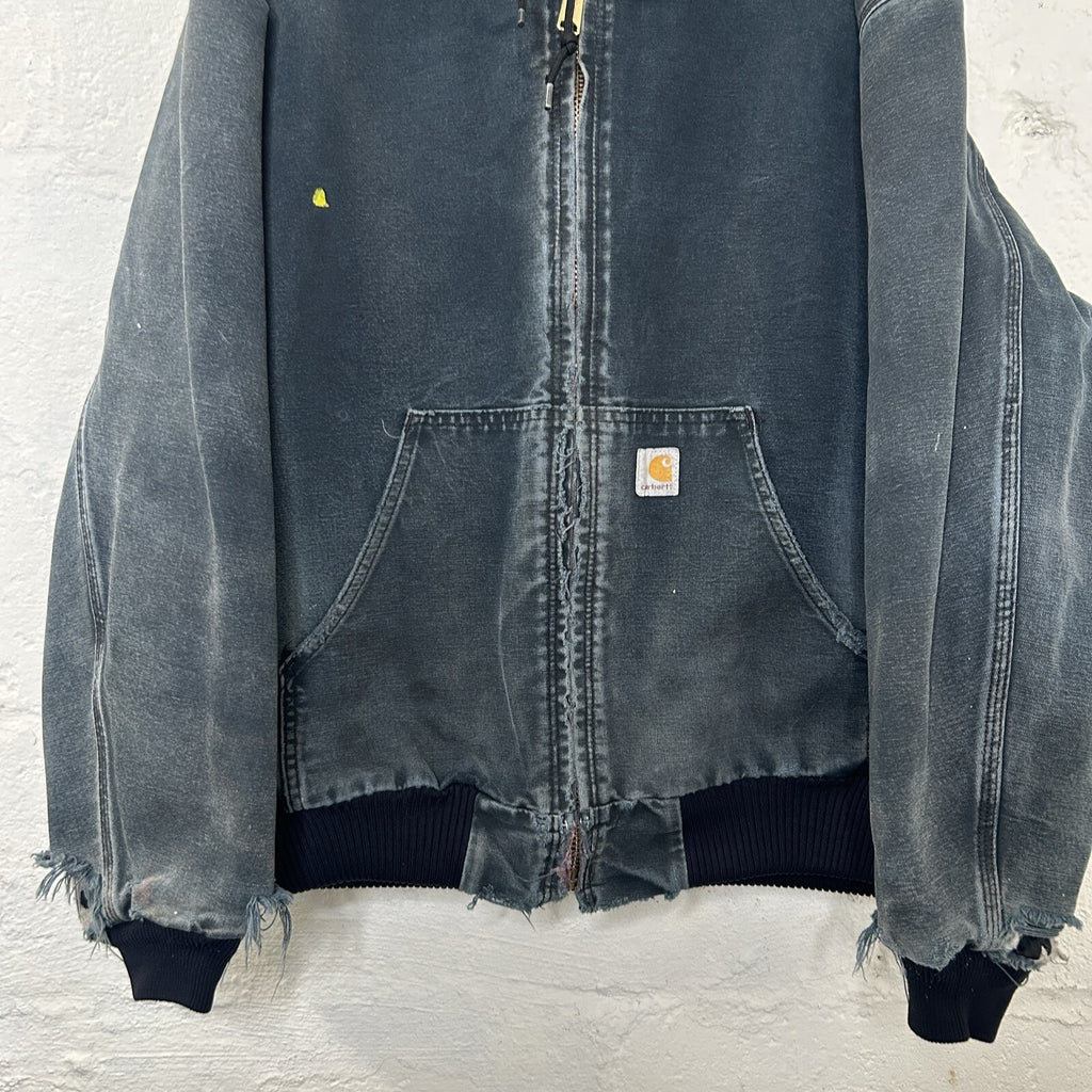 Vintage Faded Carhartt Quilted Active Jacket “Black” J140 BLK Men’s X-Large