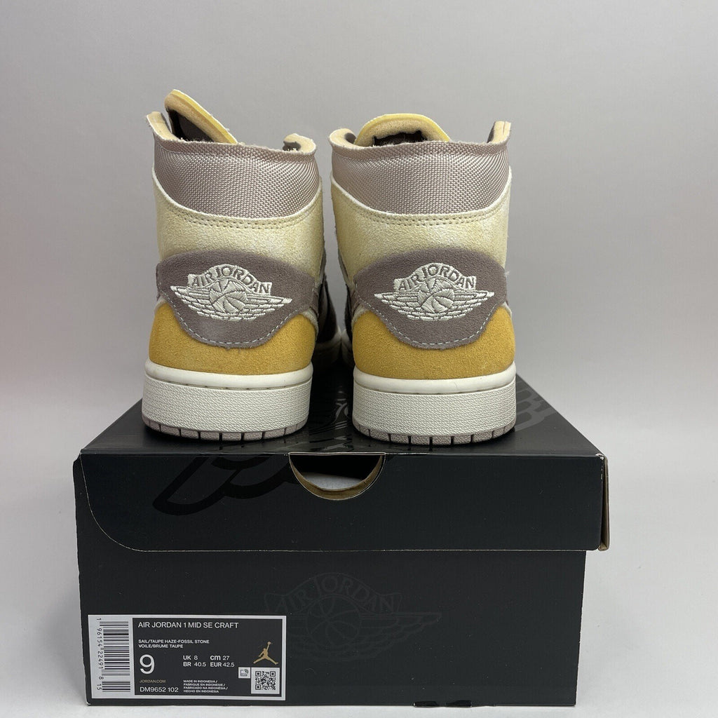 Nike Air Jordan 1 Mid SE Craft Inside Out “Taupe Haze” DM9652-102 Men’s Size 9