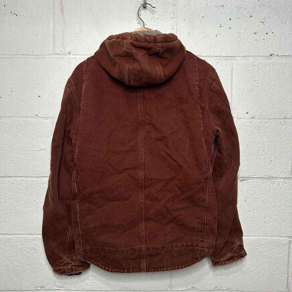 Vintage Carhartt Sherpa-Lined Hooded Detroit  Jacket “Clay” J141 CLY Men’s Small