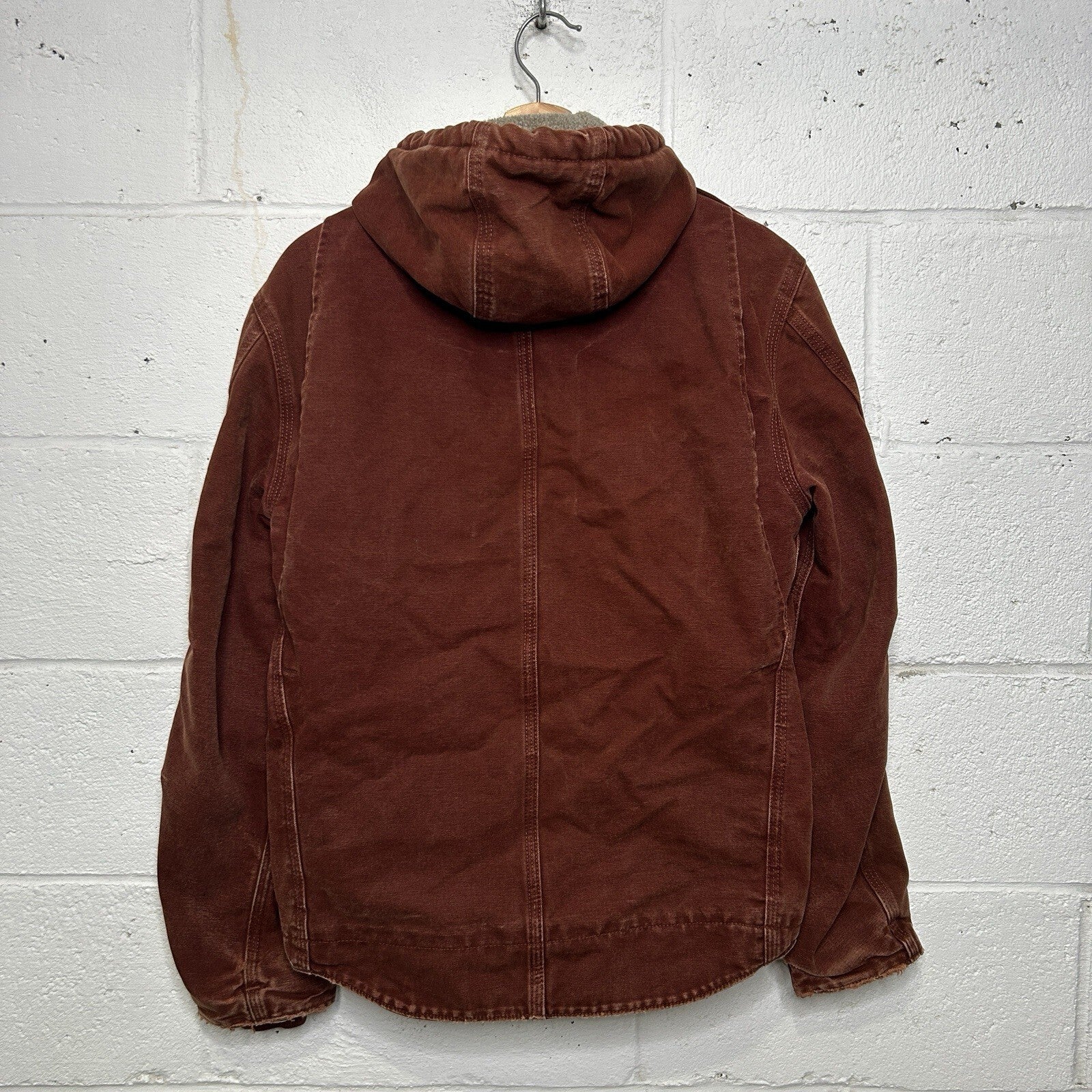 Vintage Carhartt Sherpa-Lined Hooded Detroit  Jacket “Clay” J141 CLY Men’s Small