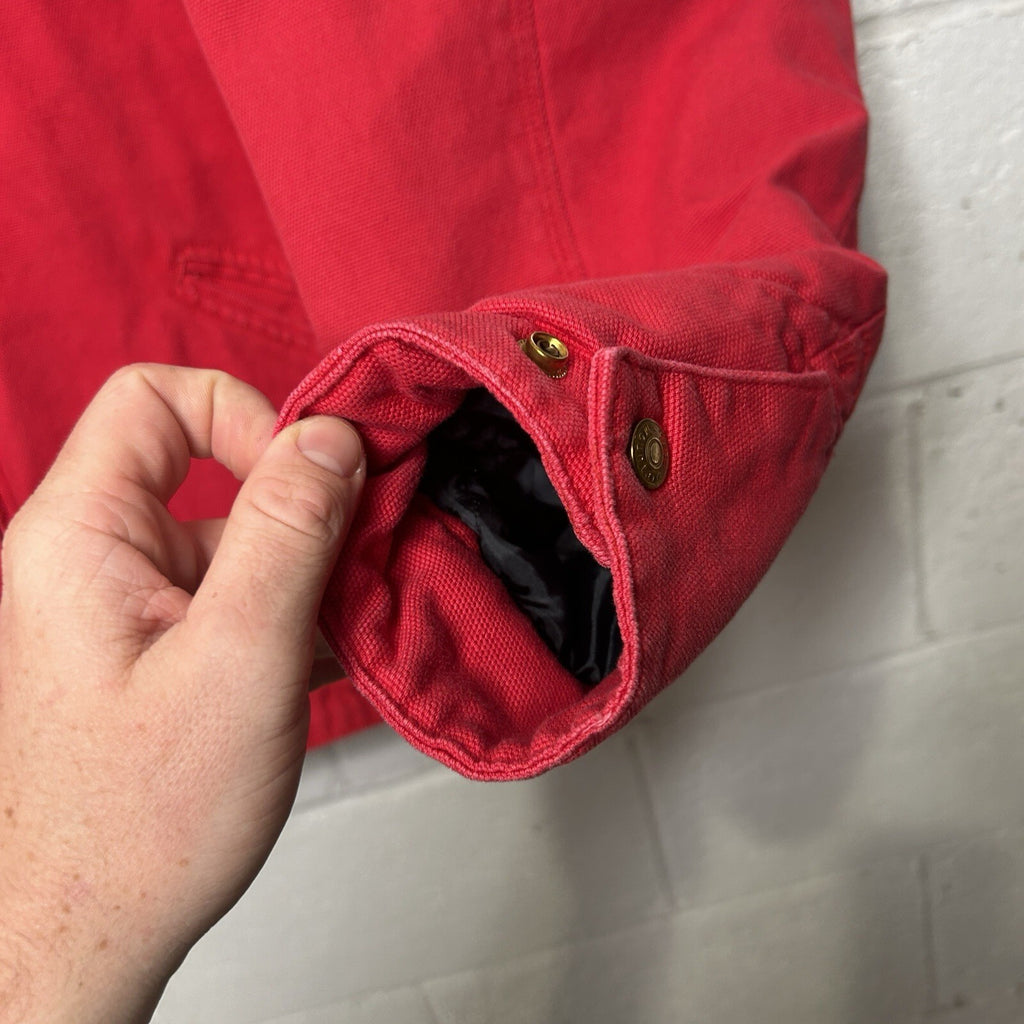 Vintage Tri-Mountain Quilted Canvas Pathfinder 4800 Jacket “Red” Men’s X-Large