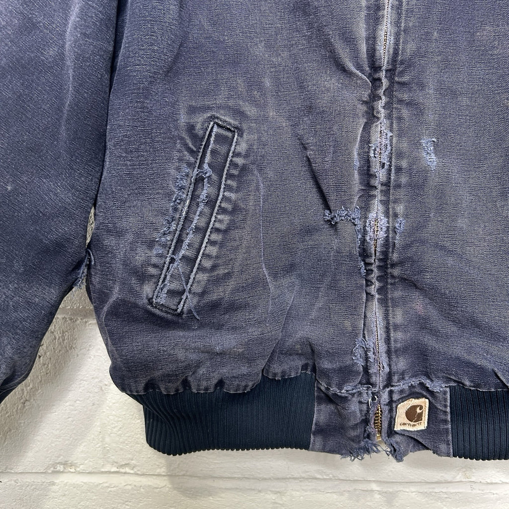 Vintage Faded Carhartt Quilted Santa Fe Jacket “Midnight Blue” J14 MDT Men’s XL
