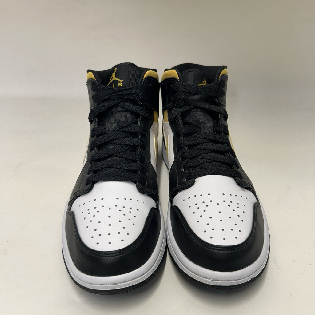 Nike Jordan 1 Mid Retro “Pollen/Yellow Black White” 554724-177 Men’s 8 Worn