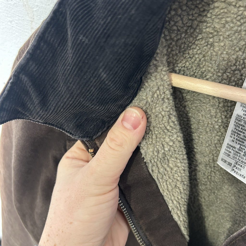 Vintage Carhartt Sherpa-Lined Ridge Coat “Dark Brown” WC061 DKB Women’s Small