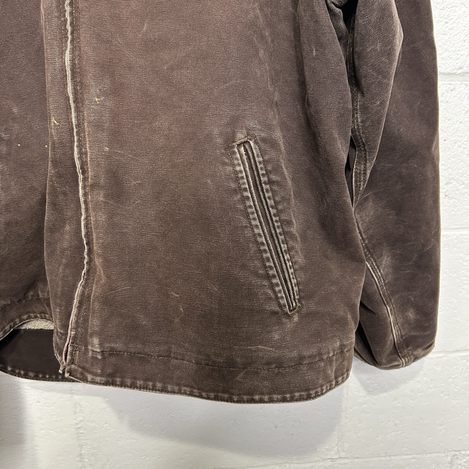 Vintage Carhartt Sherpa-Lined Hooded Detroit Jacket “Dark Brown” J141 DKB