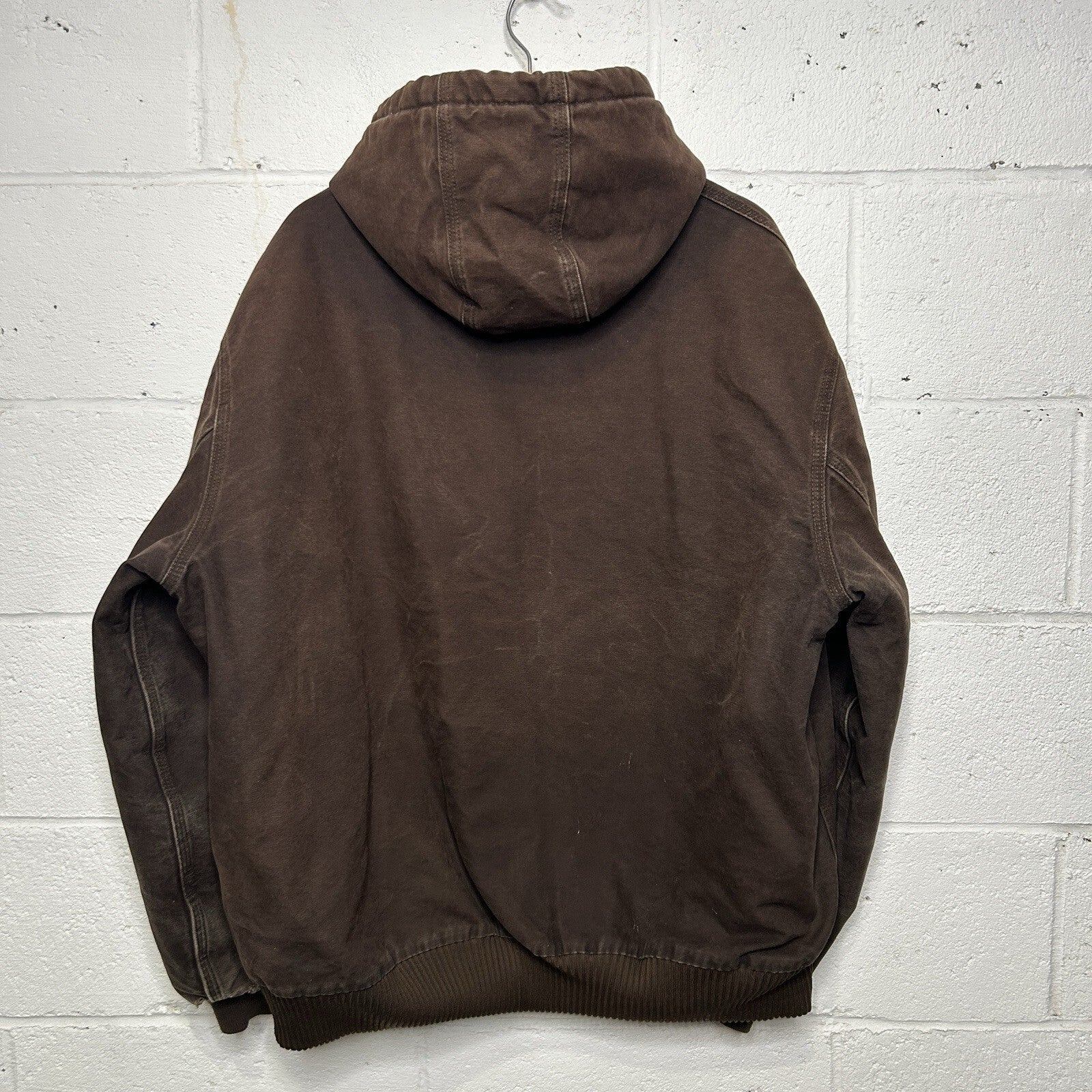 Vintage Carhartt Hooded Active Jacket “Dark Brown” J130 DKB Men’s X-Large Worn