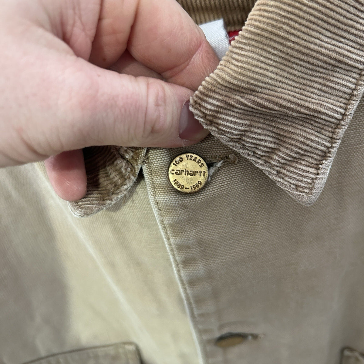 Vintage Carhartt 100 Year Anniversary Blanket-Lined Chore Coat “Brown” Men’s XL
