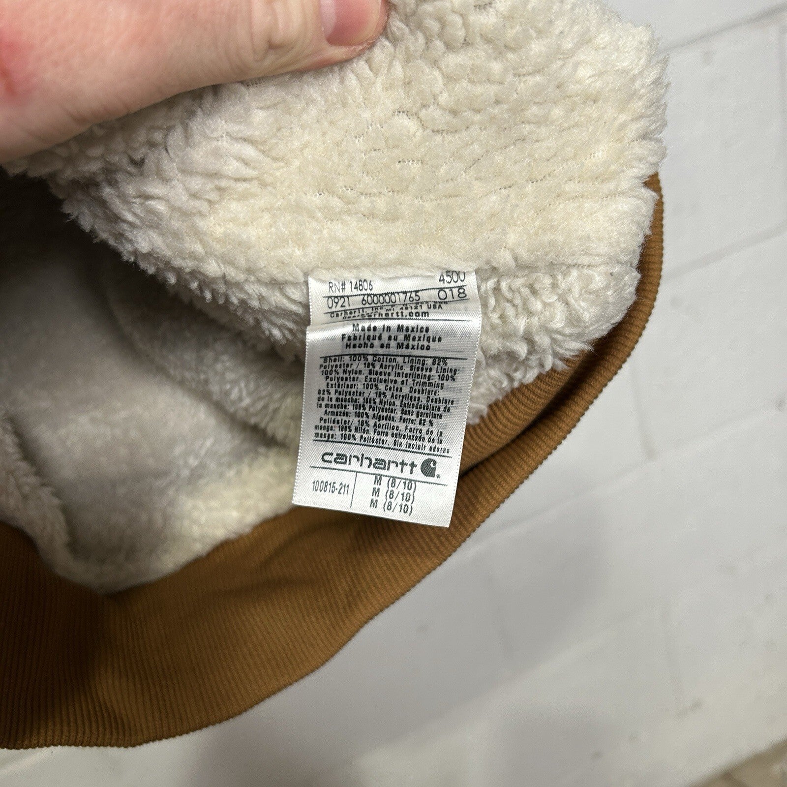 Carhartt Sherpa-Lined Wildwood Jacket “Brown” 100815-211 Women’s Medium