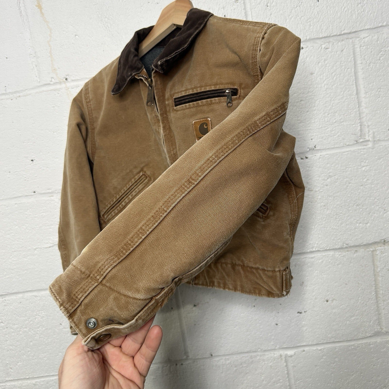 Y2K Carhartt Sherpa-Lined Detroit Jacket “Brown” YYJ97 BRN Youth Medium