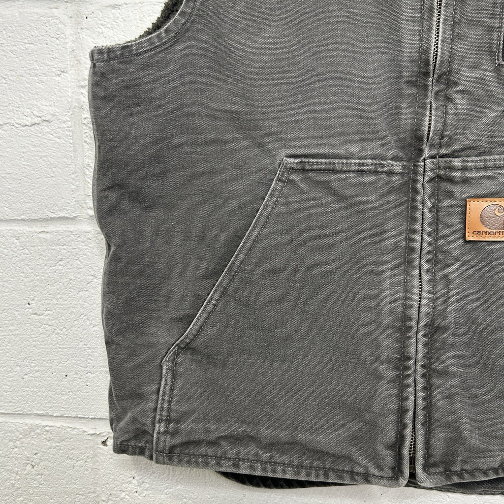 Carhartt Sandstone Sherpa-Lined Vest “Gravel” V33 GVL