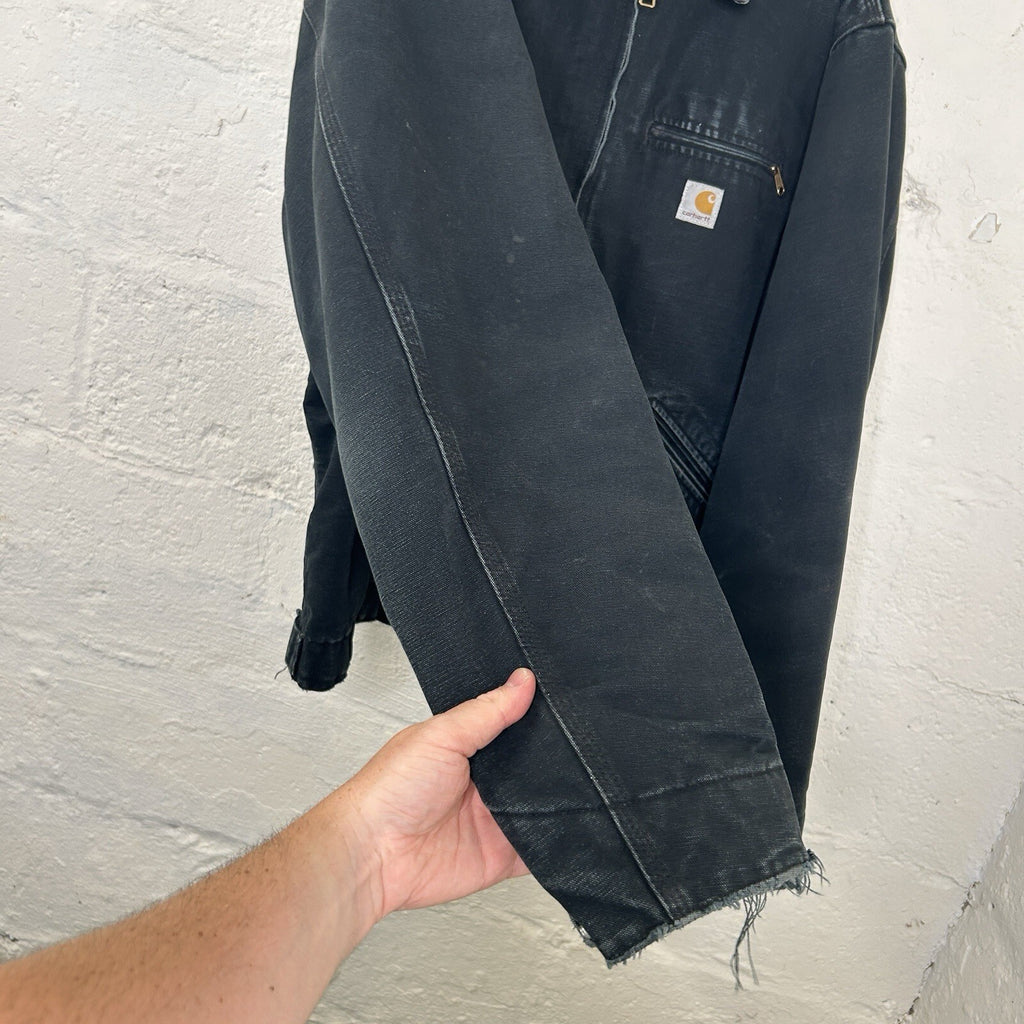 Vintage Faded Carhartt Blanket-Lined Detroit Jacket “Black” J01 BLK Men’s XL