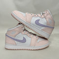 Nike Air Jordan 1 Mid Retro GS “Pink Wash Violet Frost White” FD8780-601 7Y Worn