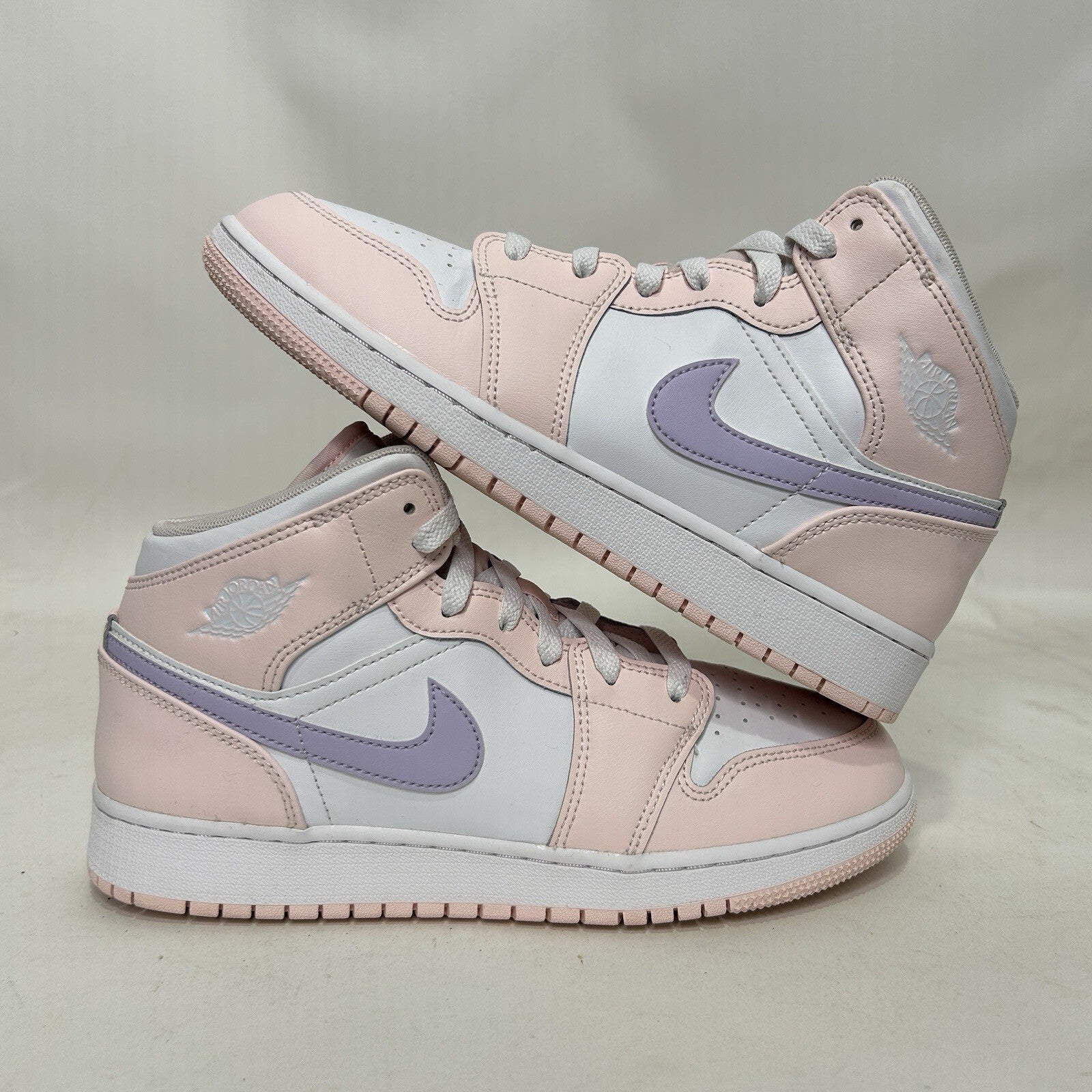 Nike Air Jordan 1 Mid Retro GS “Pink Wash Violet Frost White” FD8780-601 7Y Worn