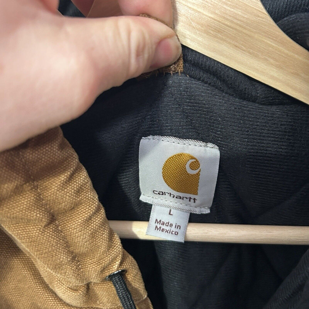 Carhartt Duck Canvas Hooded Quilt-Lined Jacket “Brown” J130