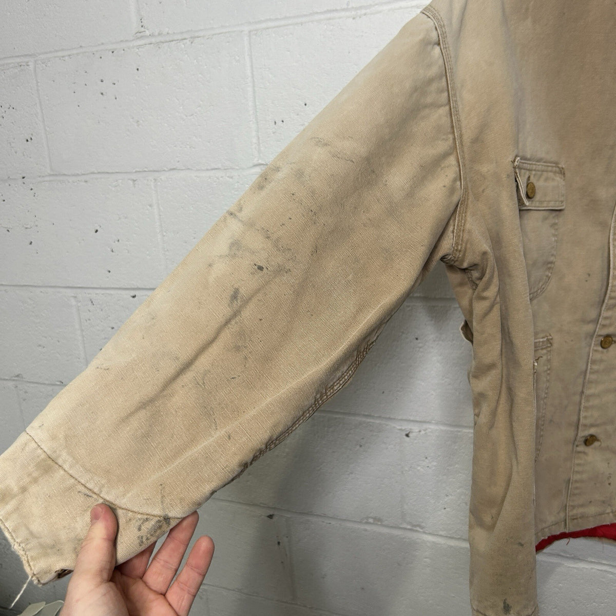 Vintage Carhartt 100 Year Anniversary Blanket-Lined Chore Coat “Brown” Men’s XL