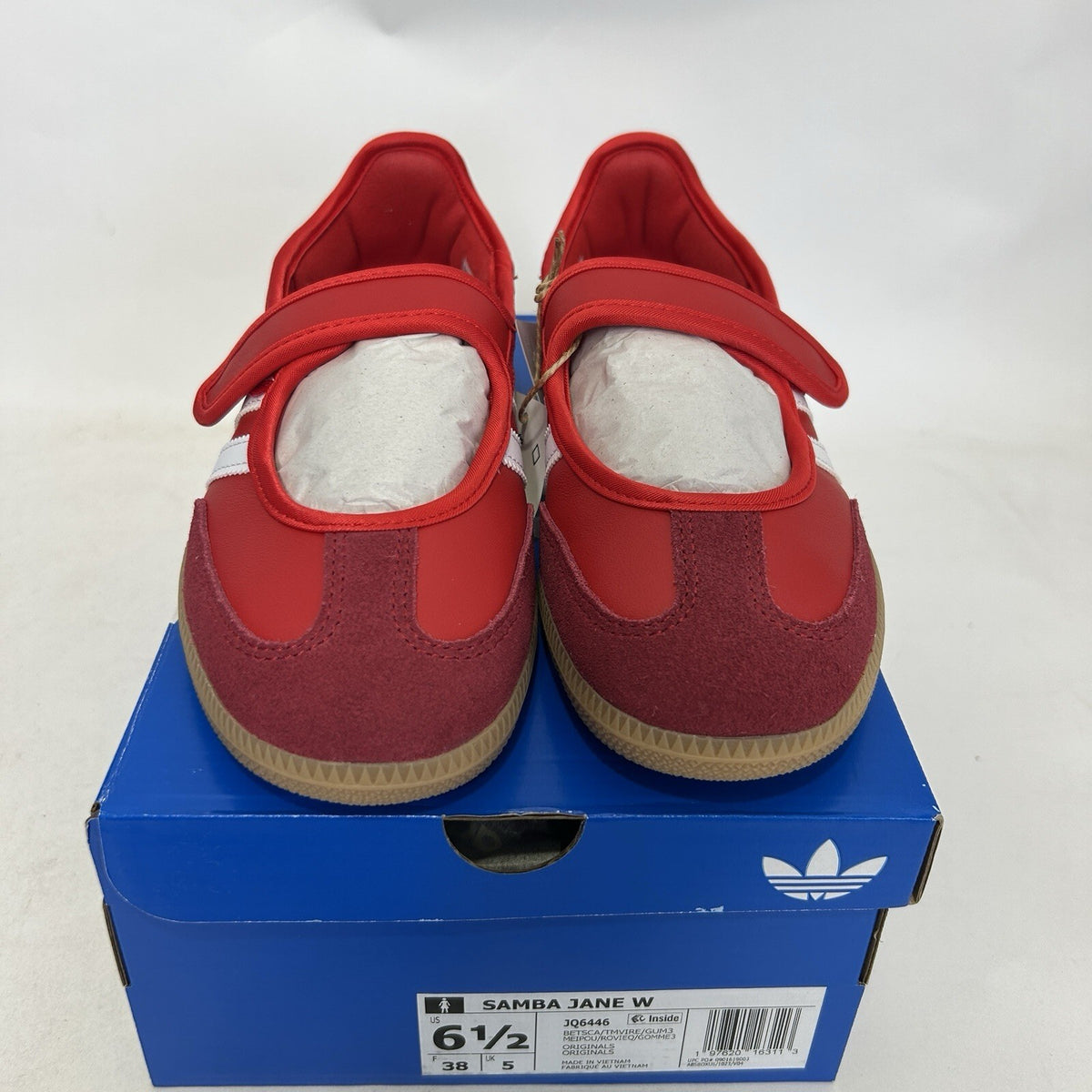 Adidas Samba Jane WMNS “Scarlet Red White Gum” JQ6446 Women's 6.5 New