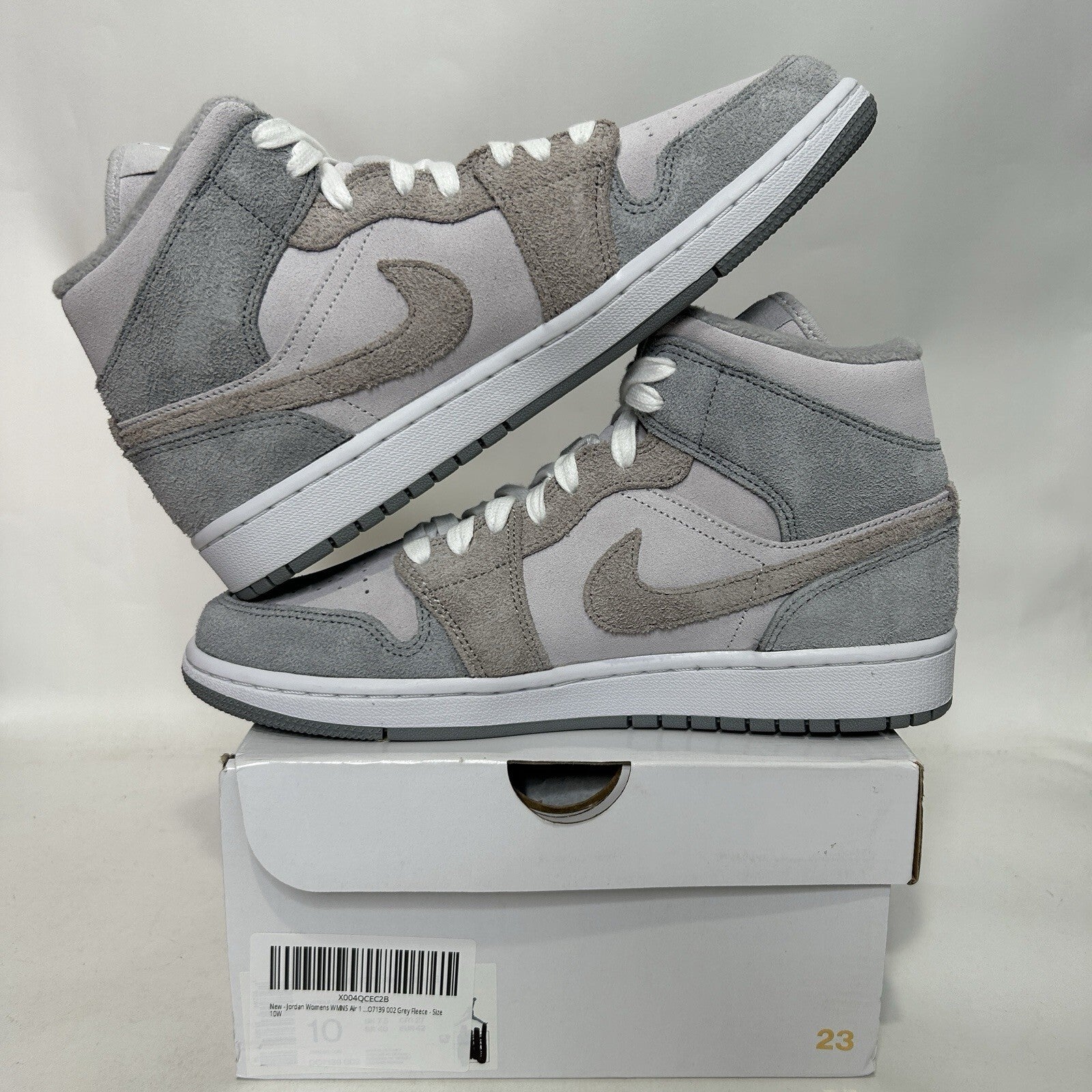 Nike Air Jordan 1 Mid SE WMNS “Particle Grey/Fleece” DO7139-002 Women’s 10 New