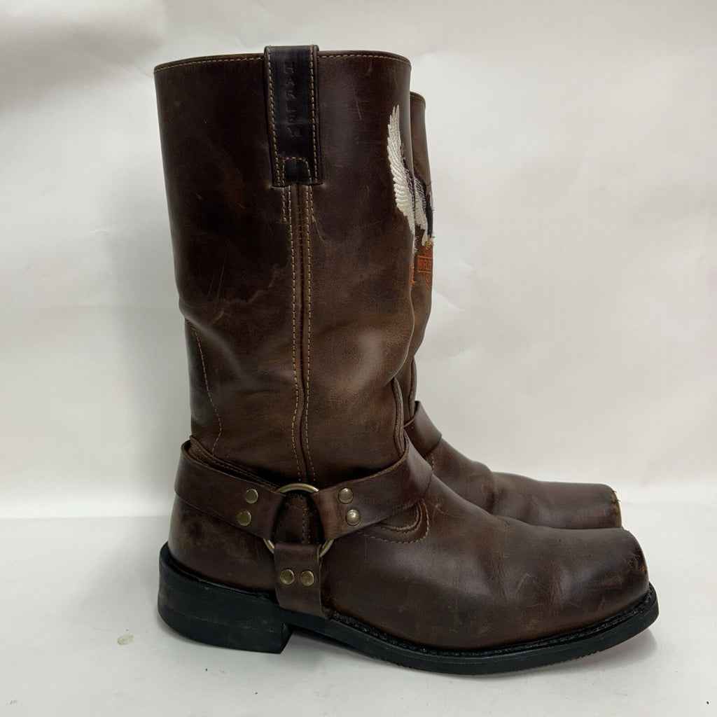 Vintage Harley-Davidson Embroidered Eagle Harness Boots “Brown” Men’s 13