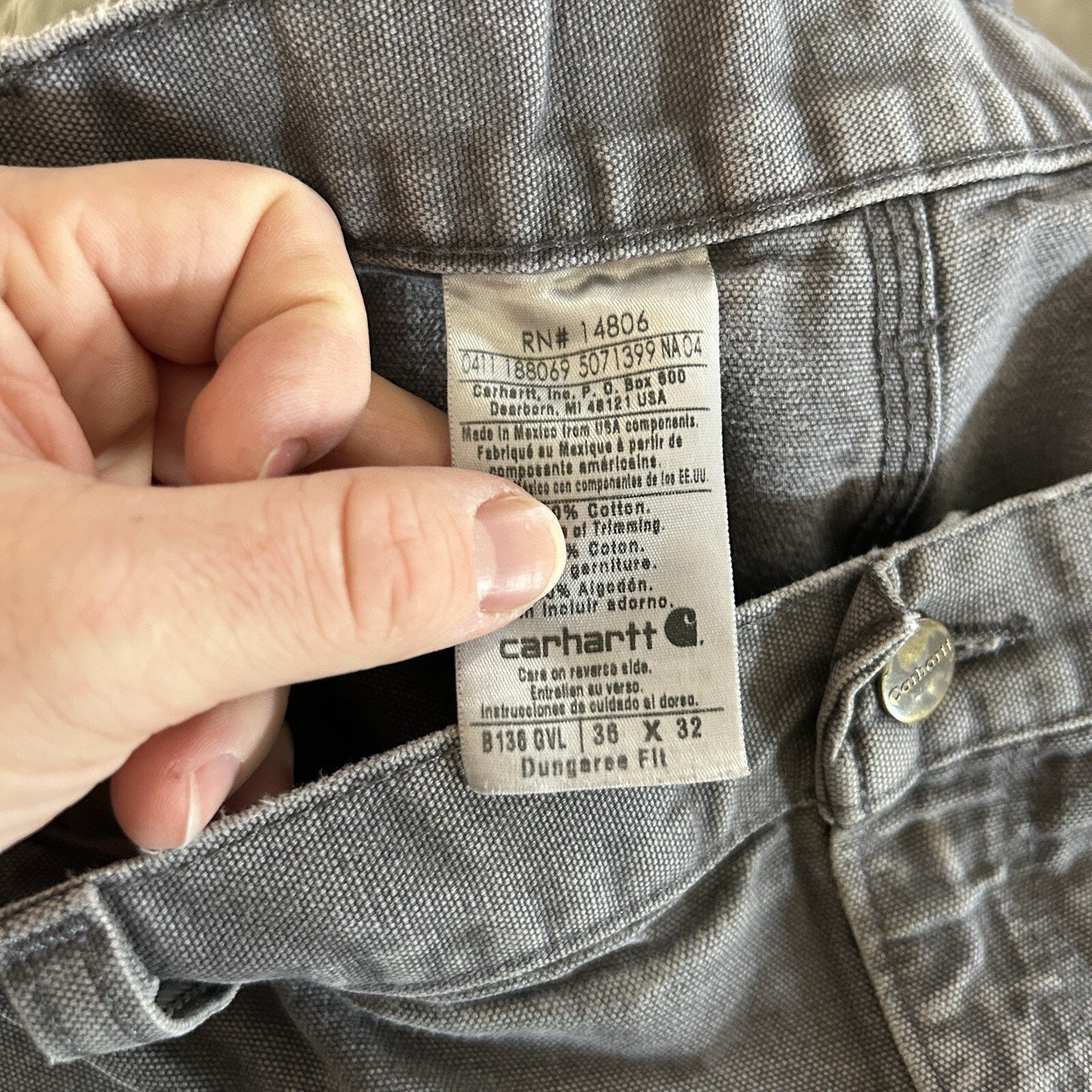 Vintage Carhartt DoubleKnee Pants “Gravel Grey” B136 GVL