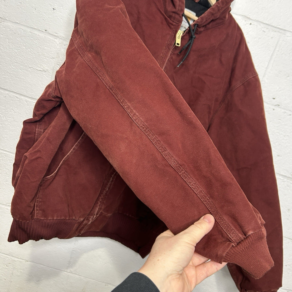 Vintage Carhartt Quilted Hooded Active Jacket “Clay Red” J130 CLY Men’s X-Large