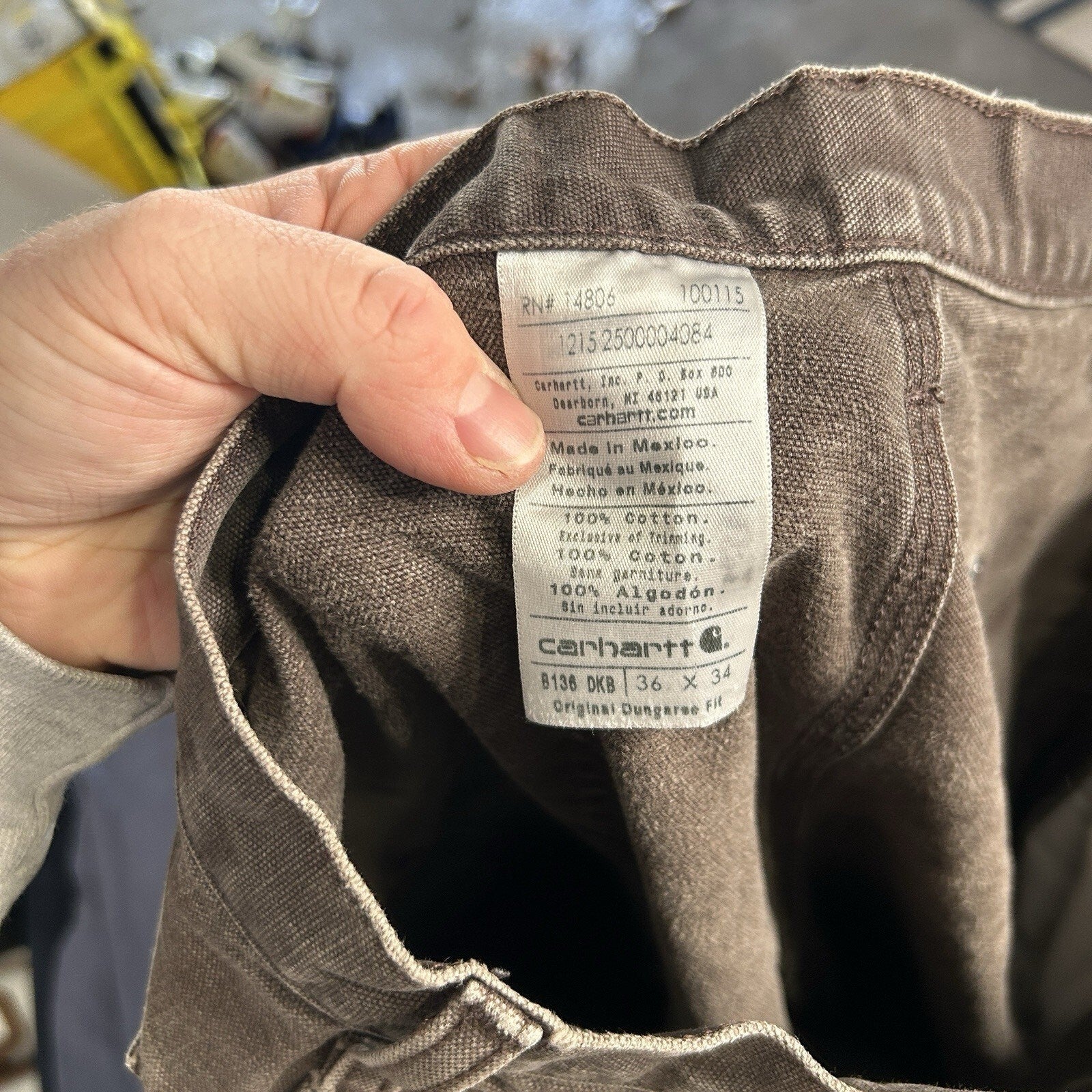 Thrashed Carhartt DoubleKnee Pants “Dark Brown” B136 DKB