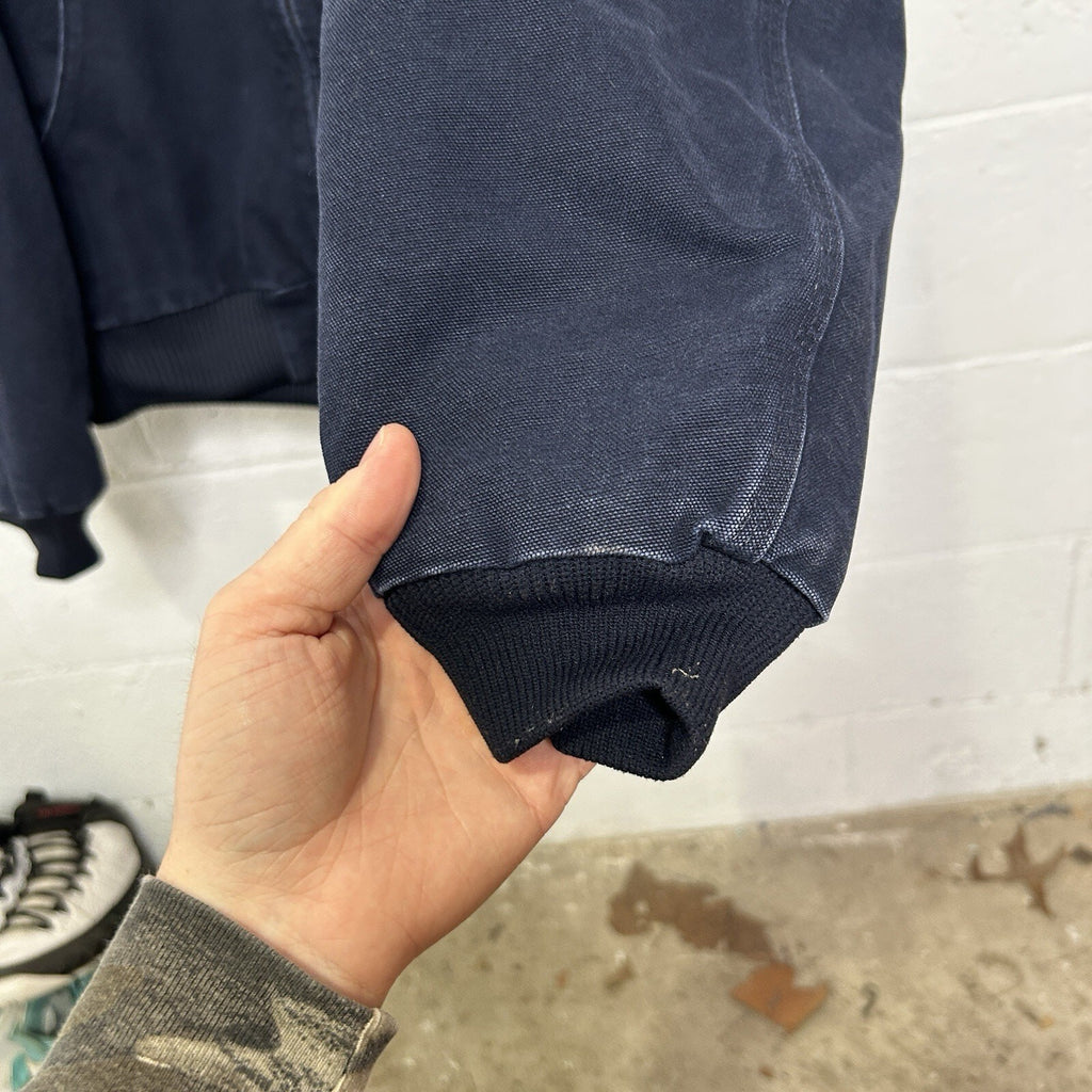 Y2K Carhartt Hooded Active Jacket “Midnight Navy” J130 MDT