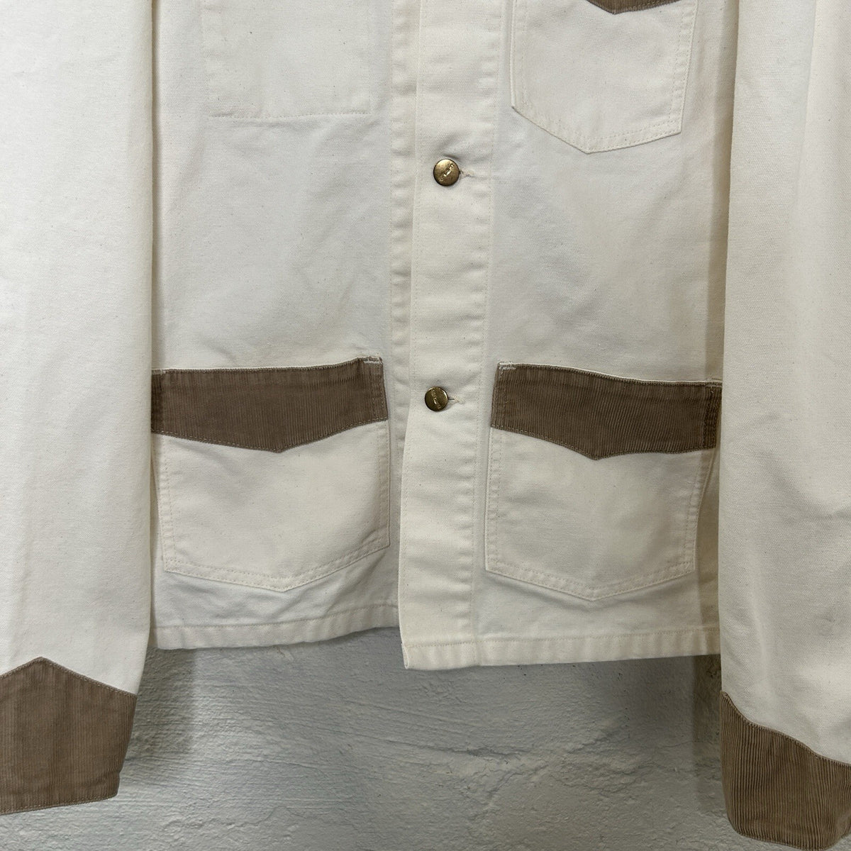 Vintage Carhartt Unlined Brush Chore Coat “Natural Brown” CUB017 Men’s Large