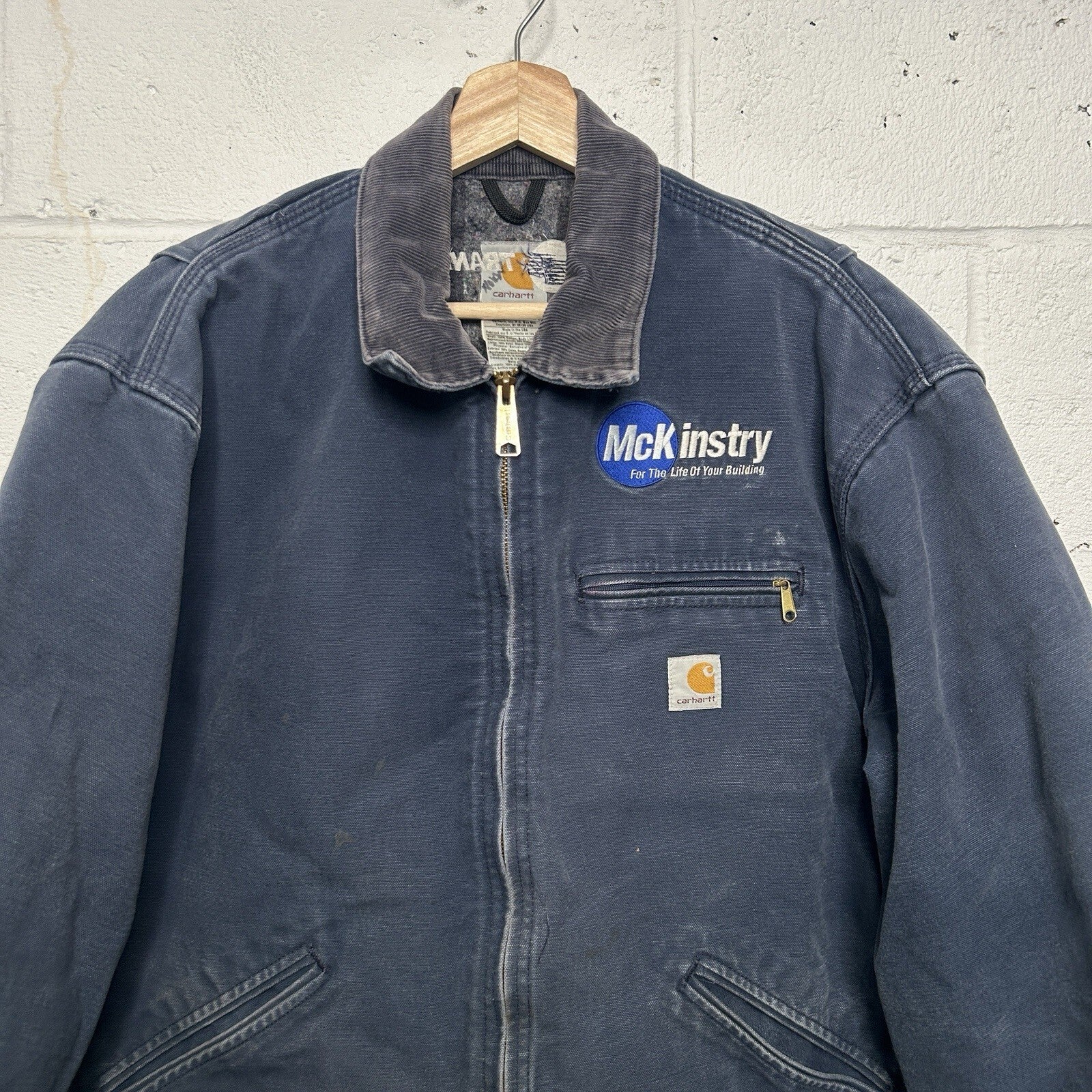 Vintage Carhartt Blanket-Lined Detroit Jacket “Navy” J01 NVY Men’s 46/Large