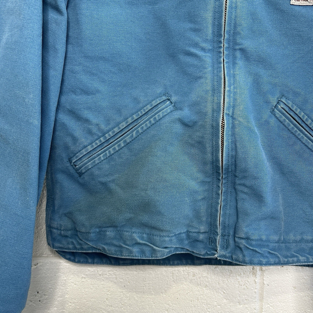 Y2K Carhartt Sherpa-Lined Hooded Detroit Jacket “Blue Topaz” WJ141 431 Women’s S