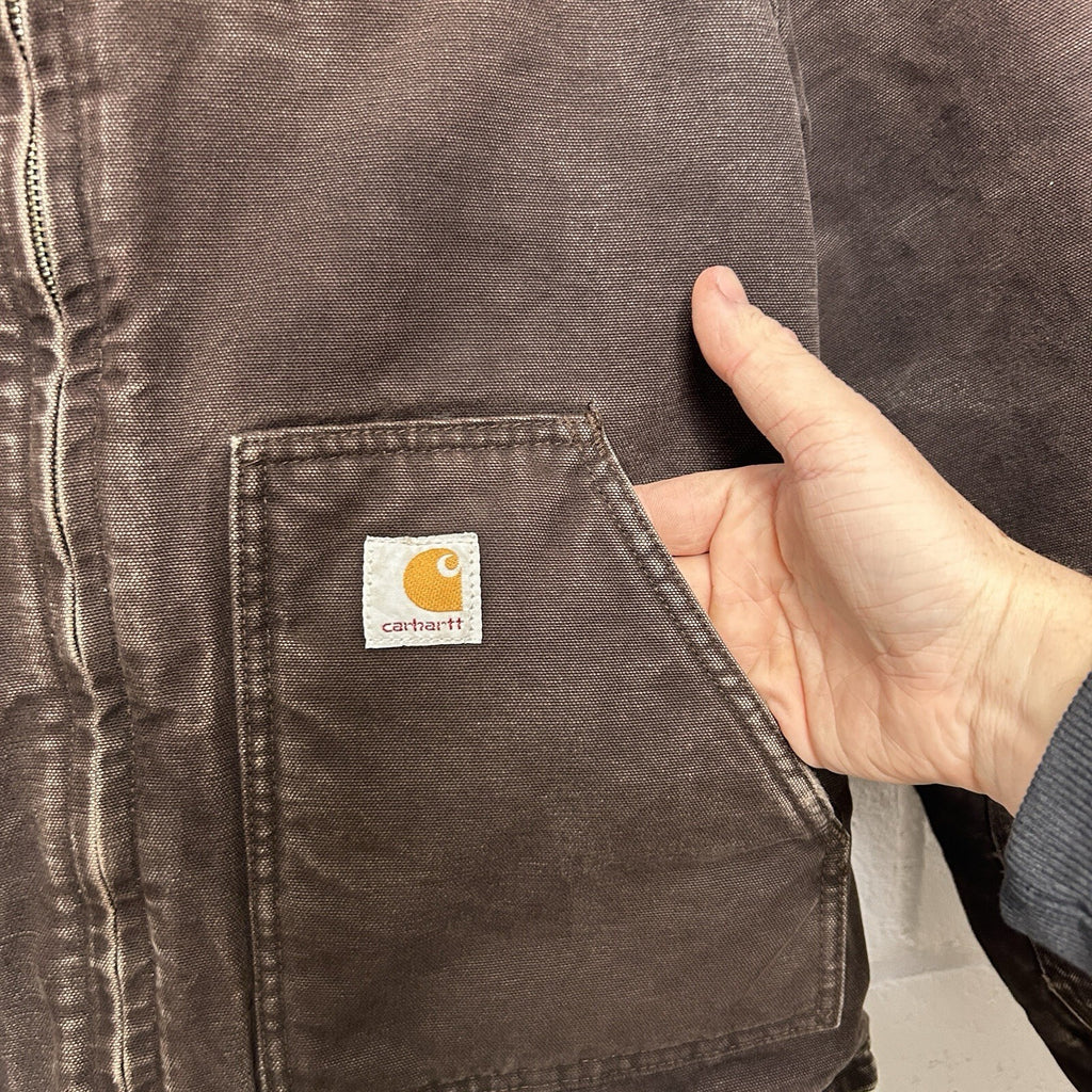 Vintage Carhartt Sherpa-Lined Canyon Jacket “Dark Brown” WJ022 DKB Women’s Large