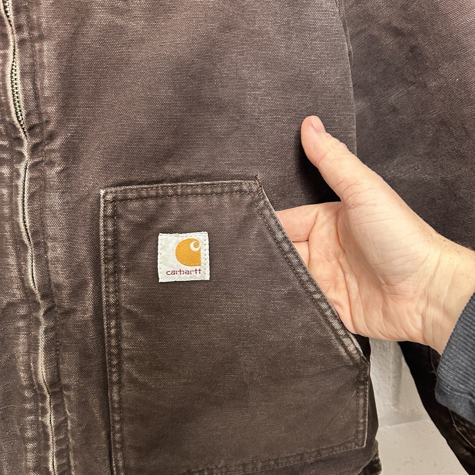 Vintage Carhartt Sherpa-Lined Canyon Jacket “Dark Brown” WJ022 DKB Women’s Large