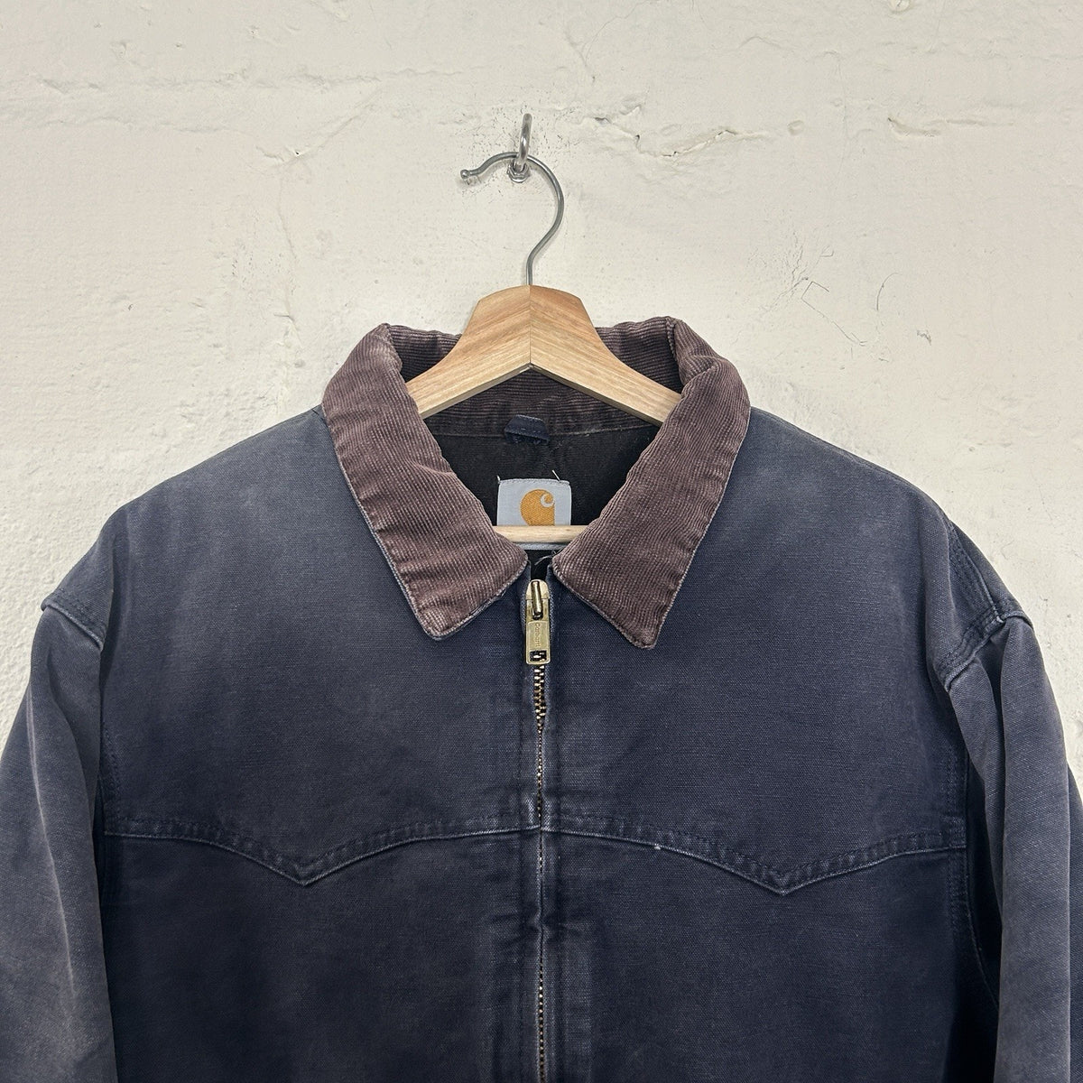 Vintage Faded Carhartt Quilted Santa Fe Jacket “Midnight Blue”