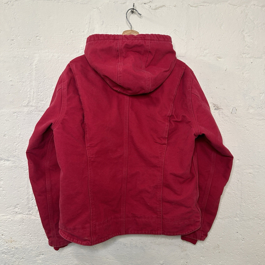 Carhartt Sherpa-Lined Hooded Detroit Jacket “Scarlet Red”WJ141 SCA Women’s Large