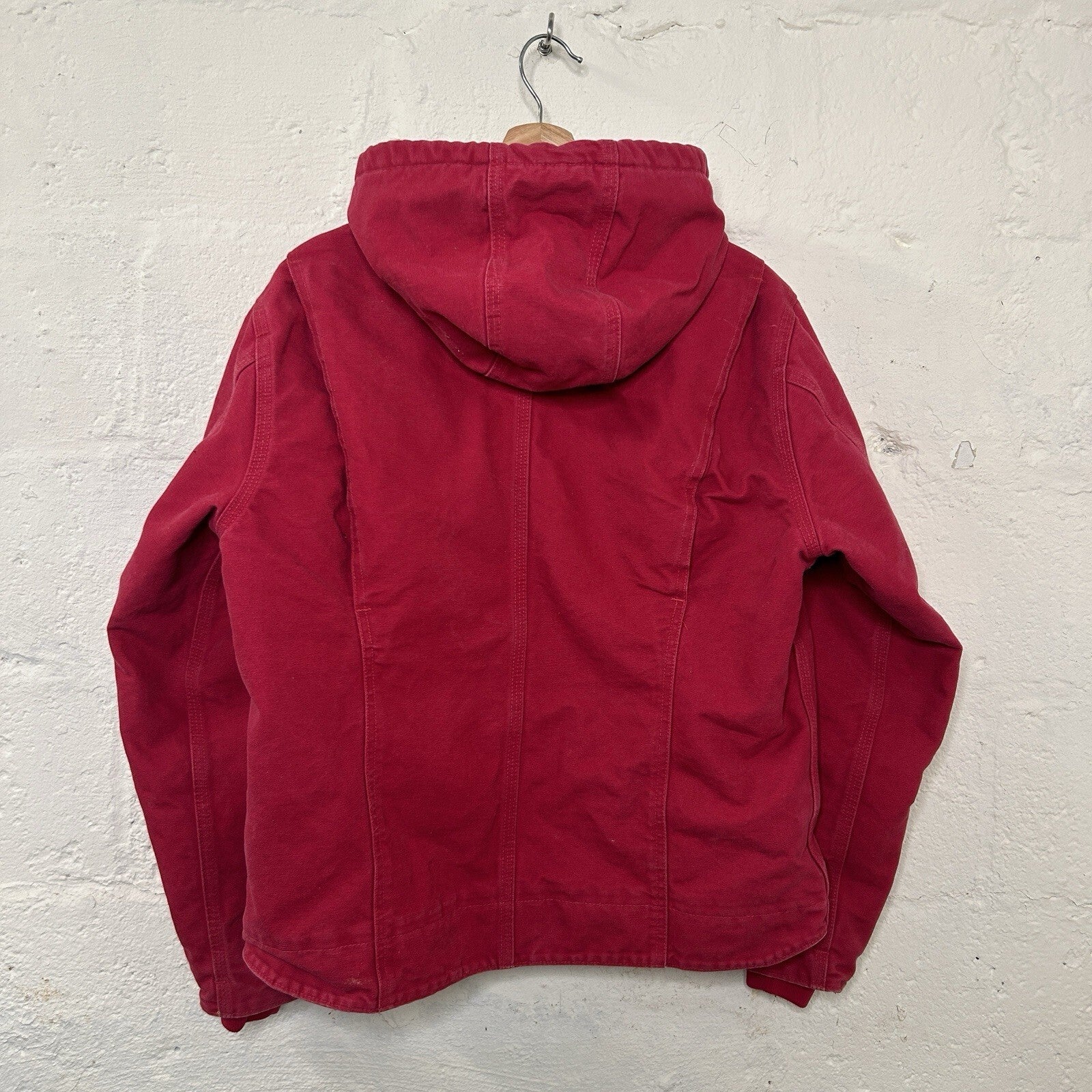 Carhartt Sherpa-Lined Hooded Detroit Jacket “Scarlet Red”WJ141 SCA Women’s Large