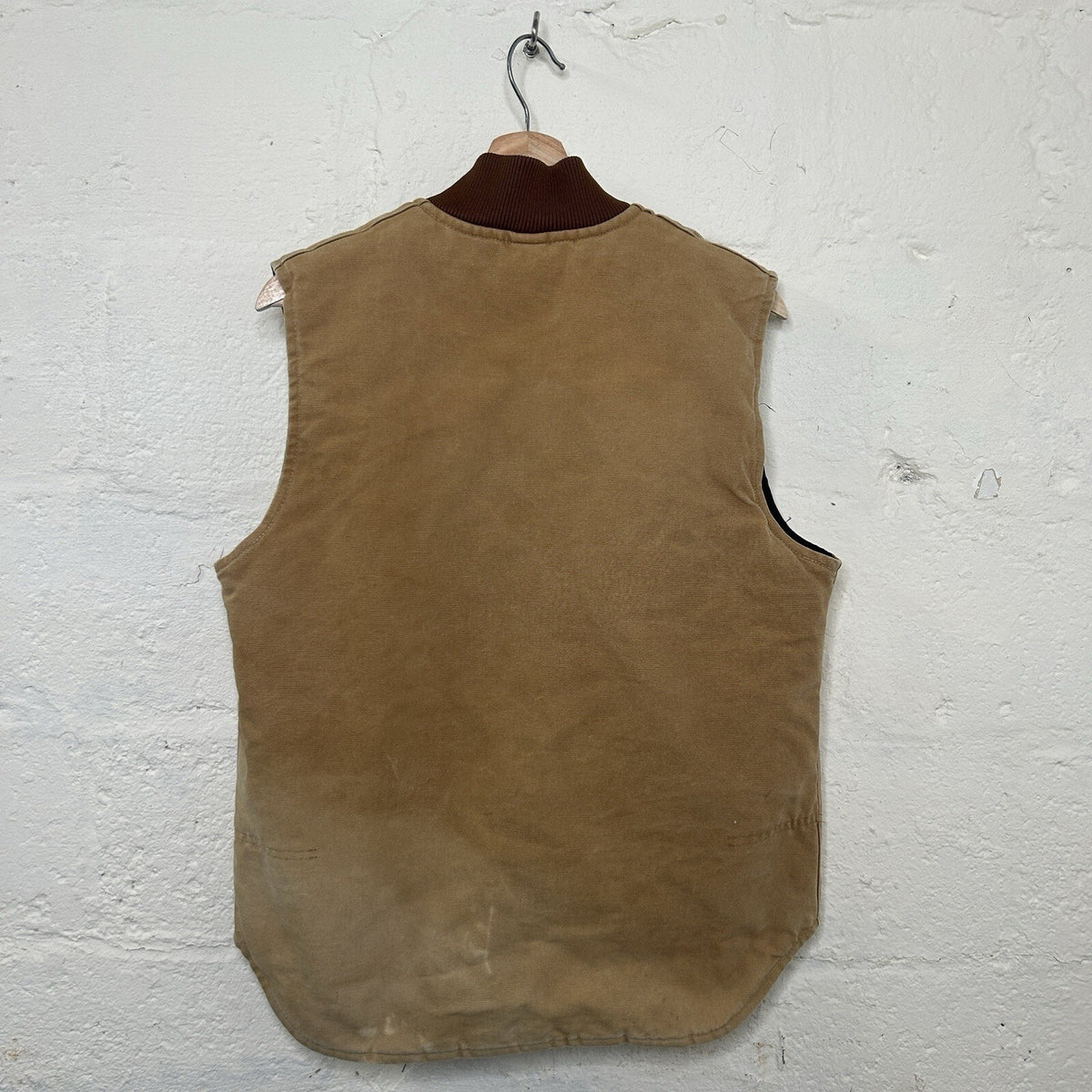 Vintage Faded Carhartt Quilted Canvas Artic Vest “Brown” V01 BRN Men’s Medium
