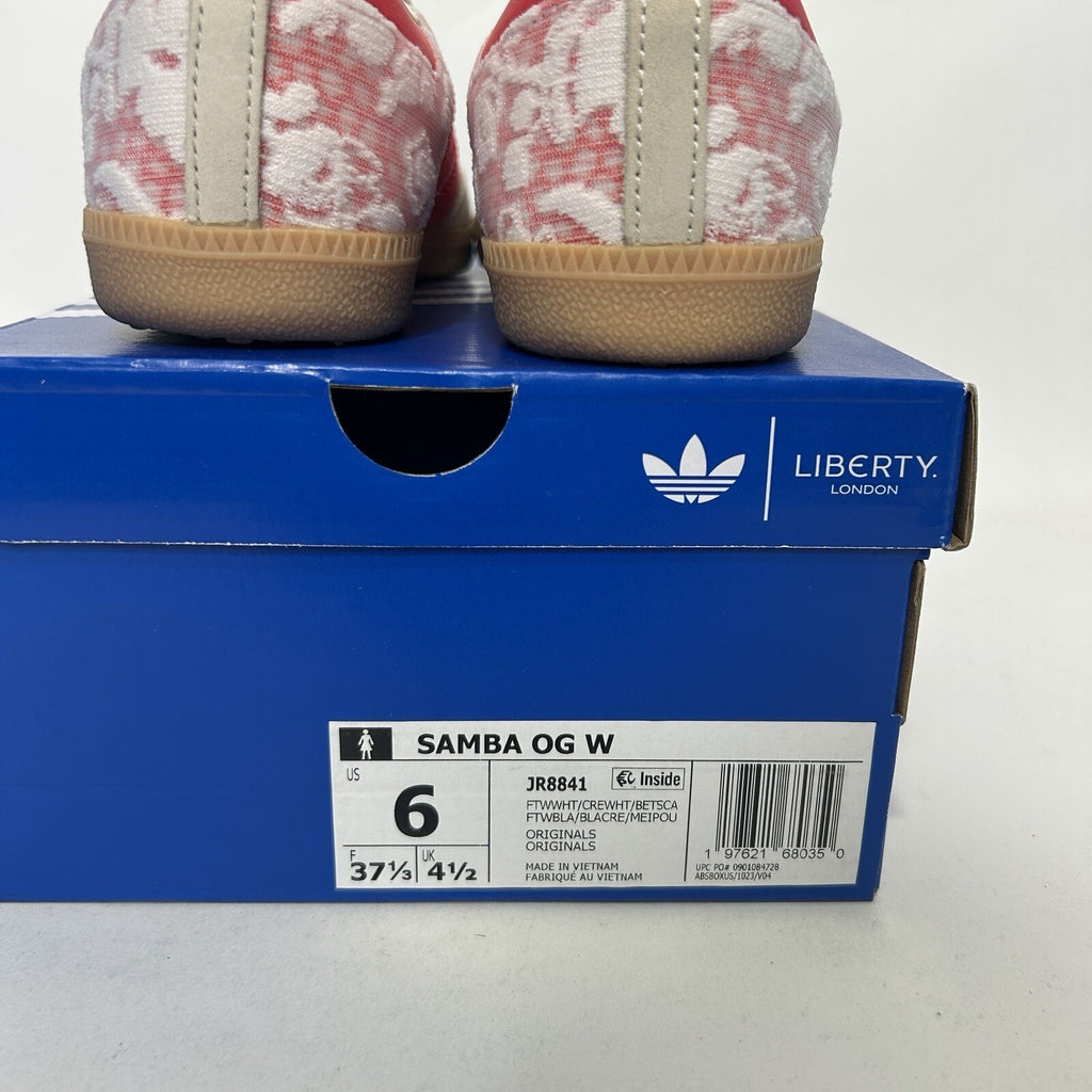 Adidas Samba OG X Liberty London - “Better Scarlet” JR8841 Women’s 6 New