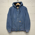 Vintage Carhartt Hooded Active Jacket “French Blue” WJ130 FHB Women’s Medium