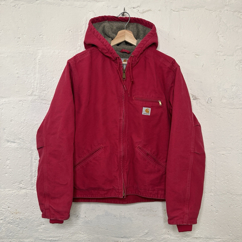 Carhartt Sherpa-Lined Hooded Detroit Jacket “Scarlet Red”WJ141 SCA Women’s Large