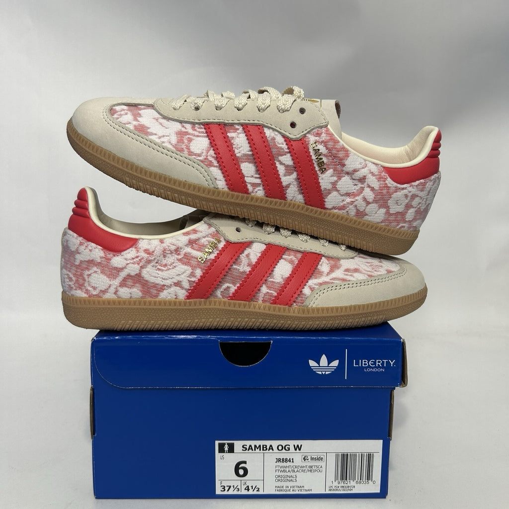 Adidas Samba OG X Liberty London - “Better Scarlet” JR8841 Women’s 6 New