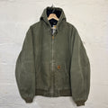 Vintage Carhartt Hooded Active Jacket “Light Olive” J270 LOV Men’s X-Large