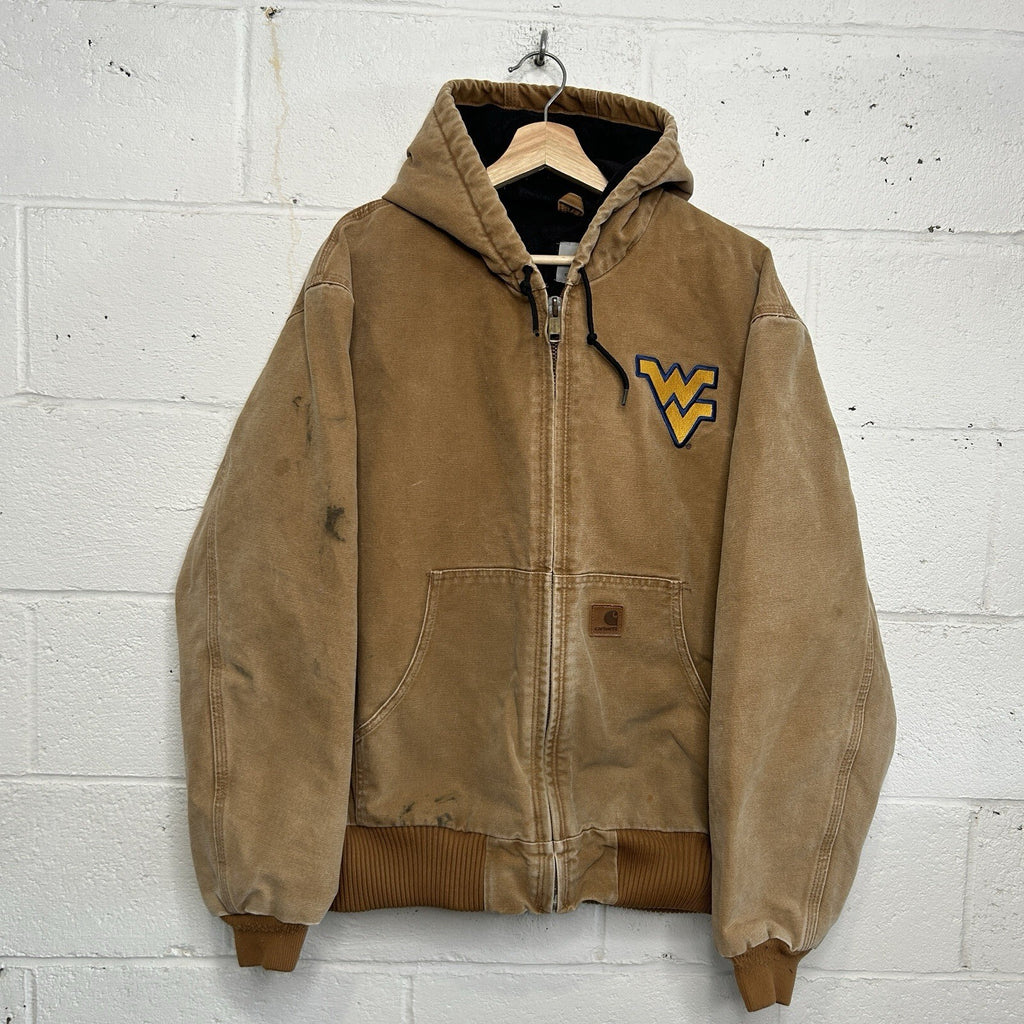 NCAA X Carhartt Quilted Active Jacket “Brown” WVU/Mountaineers 100836-211 Large