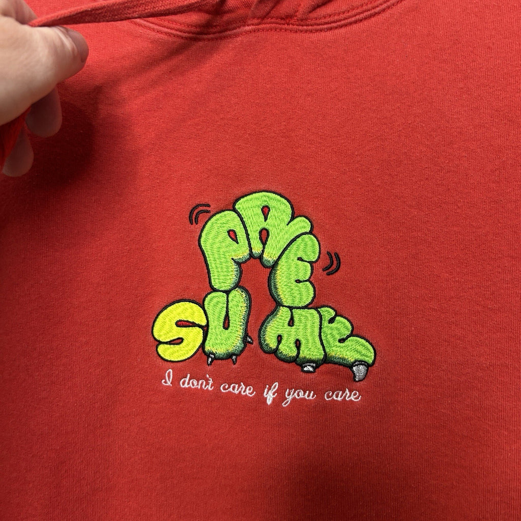 Supreme Don't Care Sweatshirt Pullover Hoodie “Burnt Red” FW21 Men’s Small