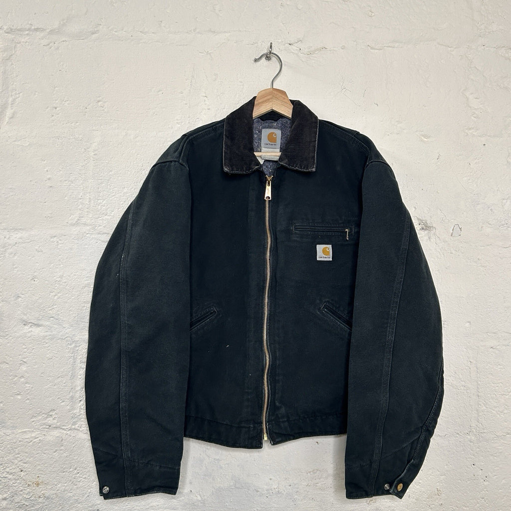 Vintage Faded Carhartt Blanket-Lined Detroit Jacket “Black” J01 BLK Men’s 42/LRG