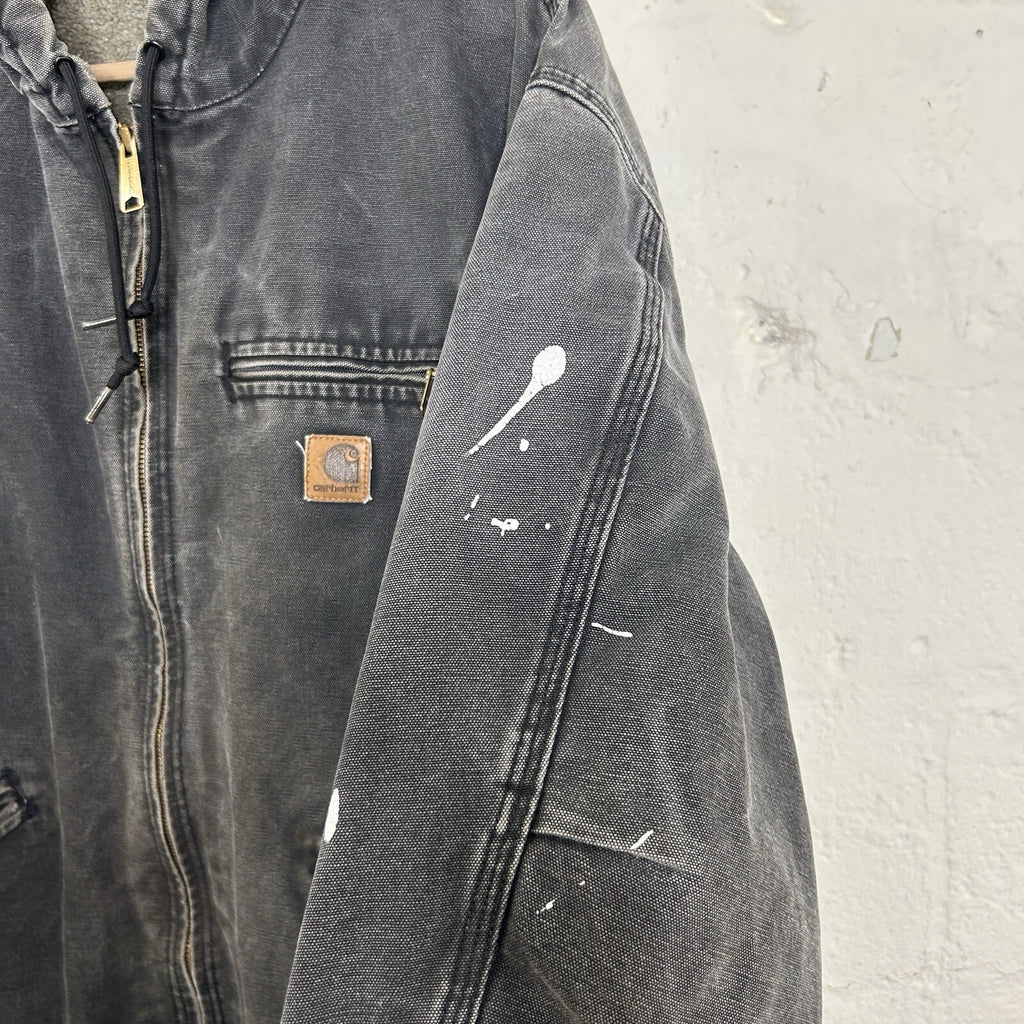 Vintage Carhartt Sherpa-Lined Hooded Detroit Jacket “Black” J141 BLK Men’s XL