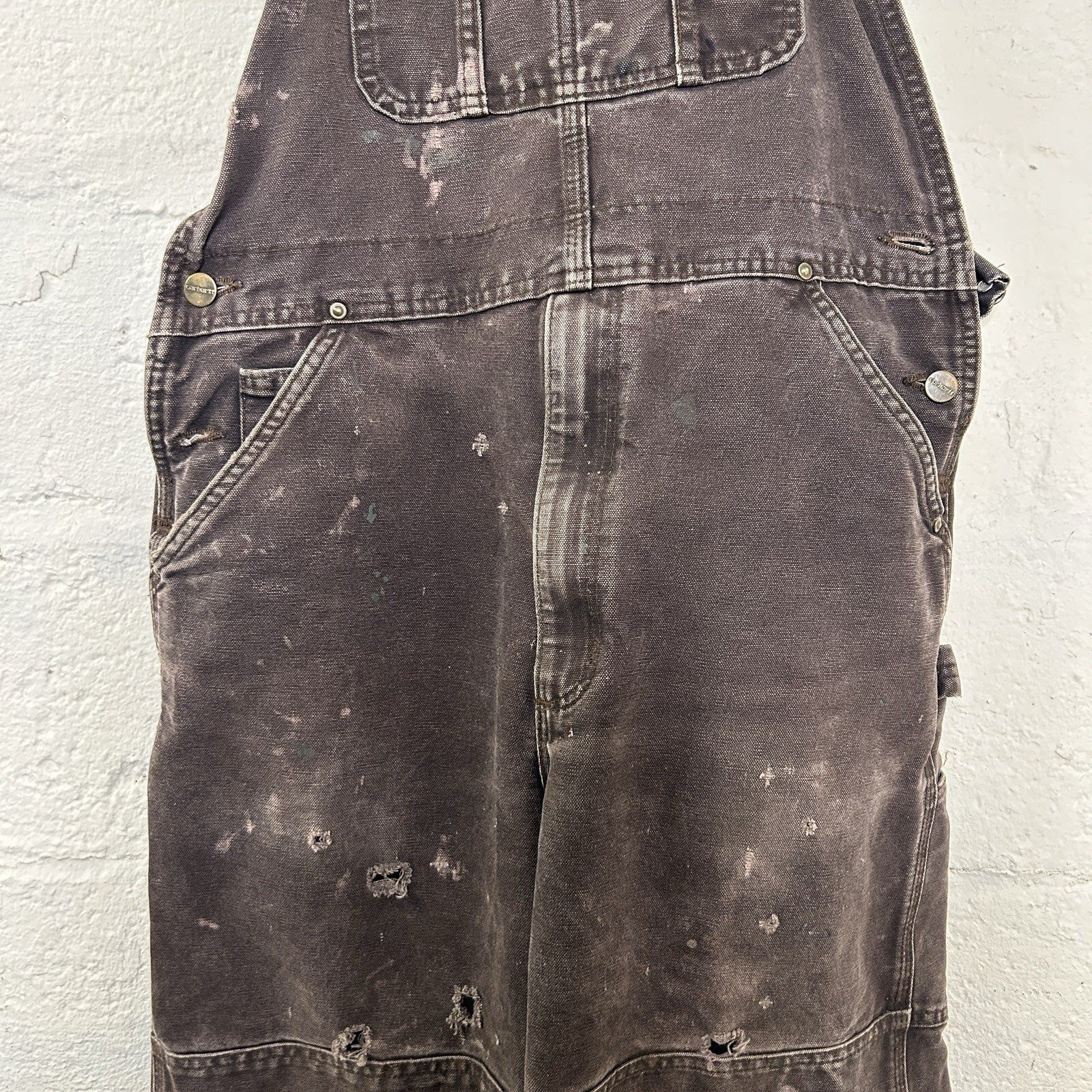 Vintage Carhartt Sandstone DoubleKnee Overalls “Dark Brown”