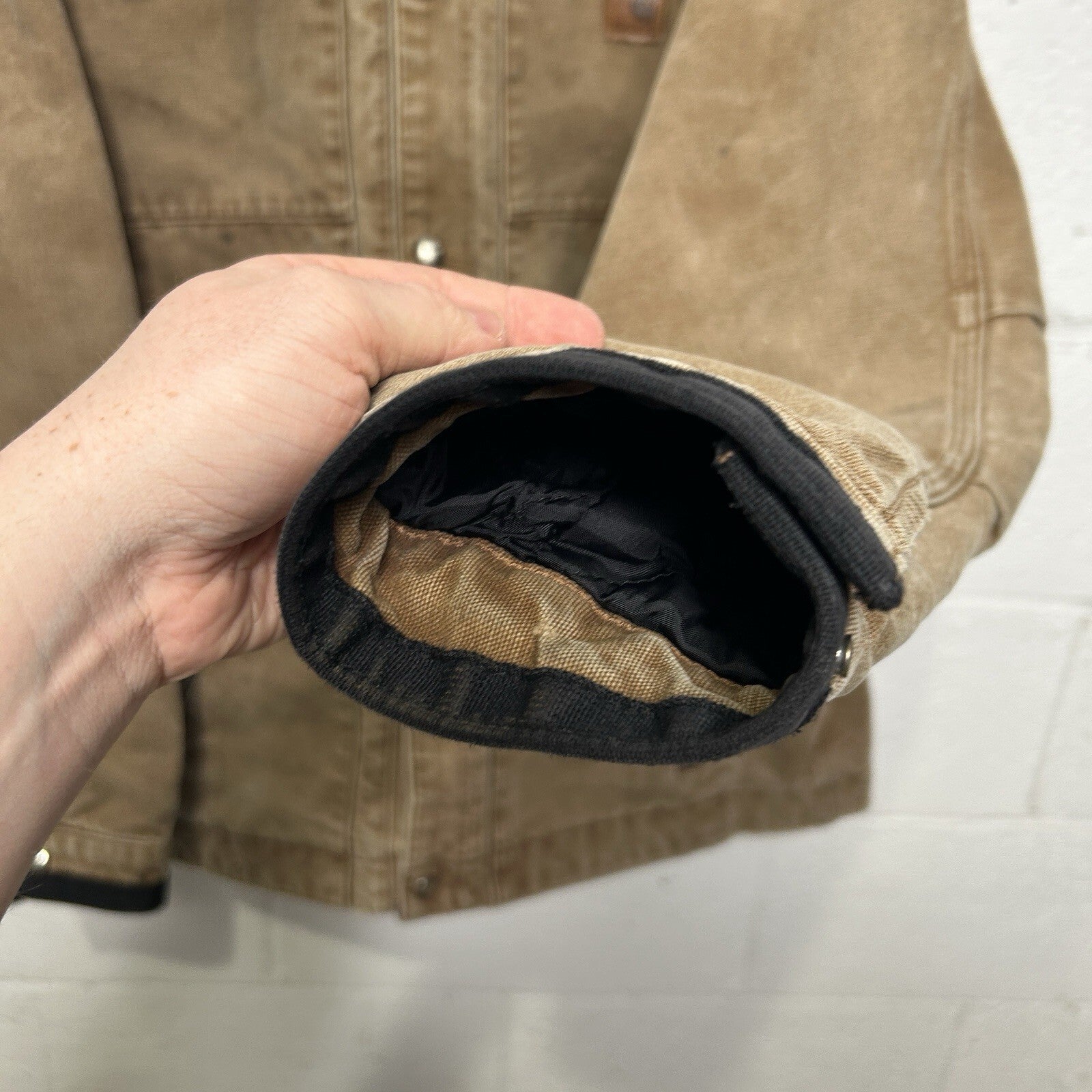 Y2K Carhartt Sandstone Multi-Pocket Jacket “Brown” J285 BRN Men’s Large