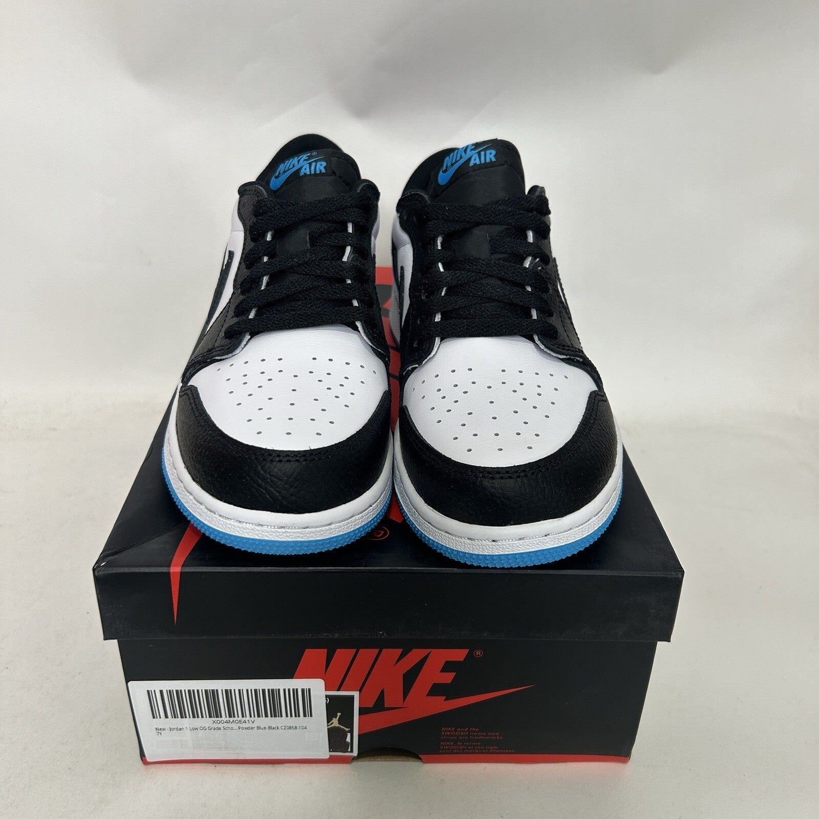 Nike Air Jordan 1 Low Retro GS “UNC/Blue White Black” CZ0858-104 7Y/Women’s 8.5