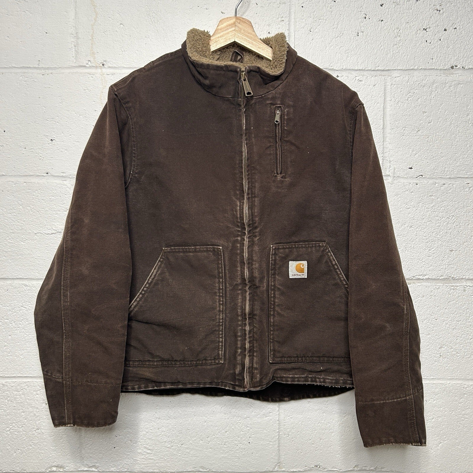 Vintage Carhartt Sherpa-Lined Canyon Jacket “Dark Brown” WJ022 DKB Women’s Large