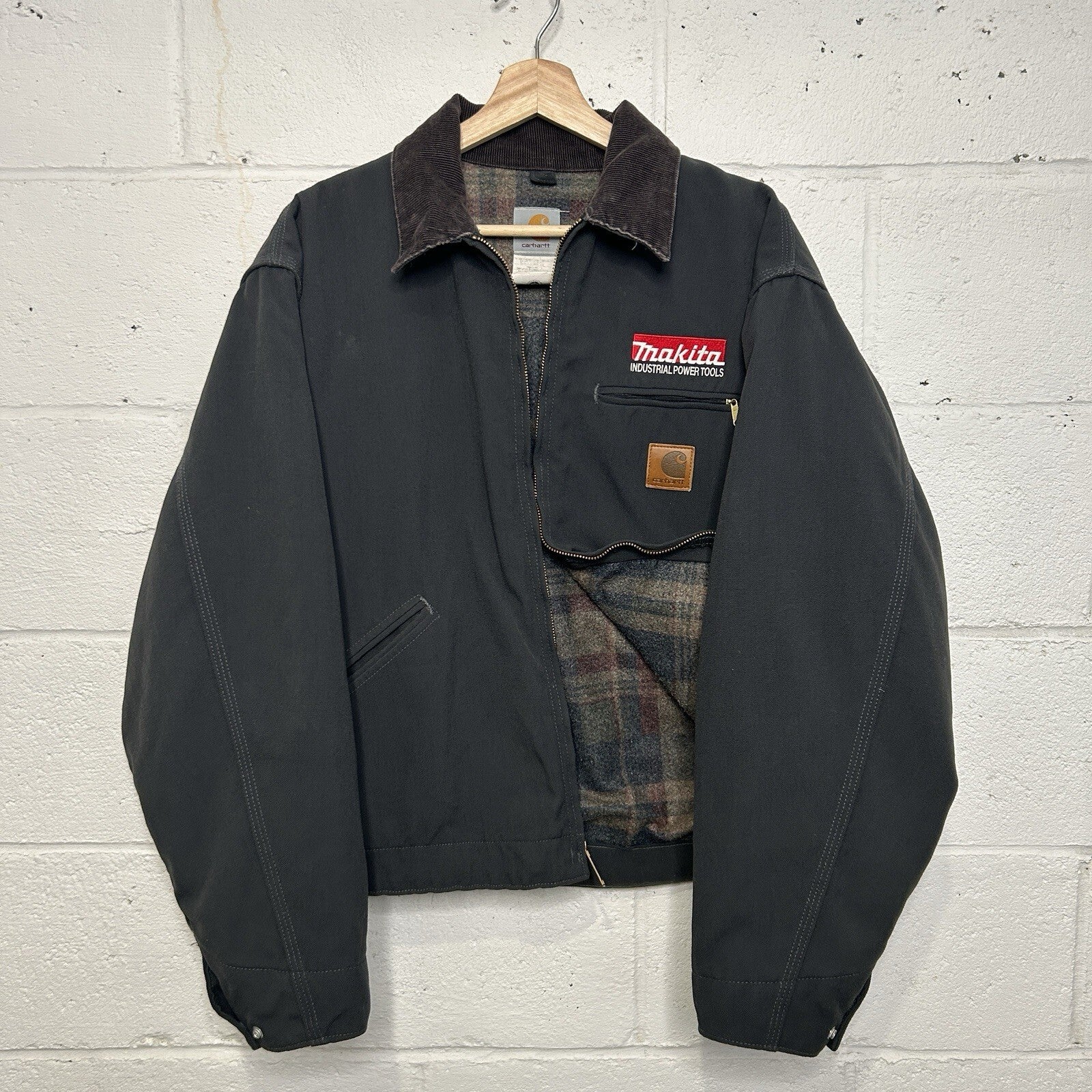 Vintage Carhartt Blanket-Lined Detroit Jacket “Charcoal” J128 CHR Men’s X-Large