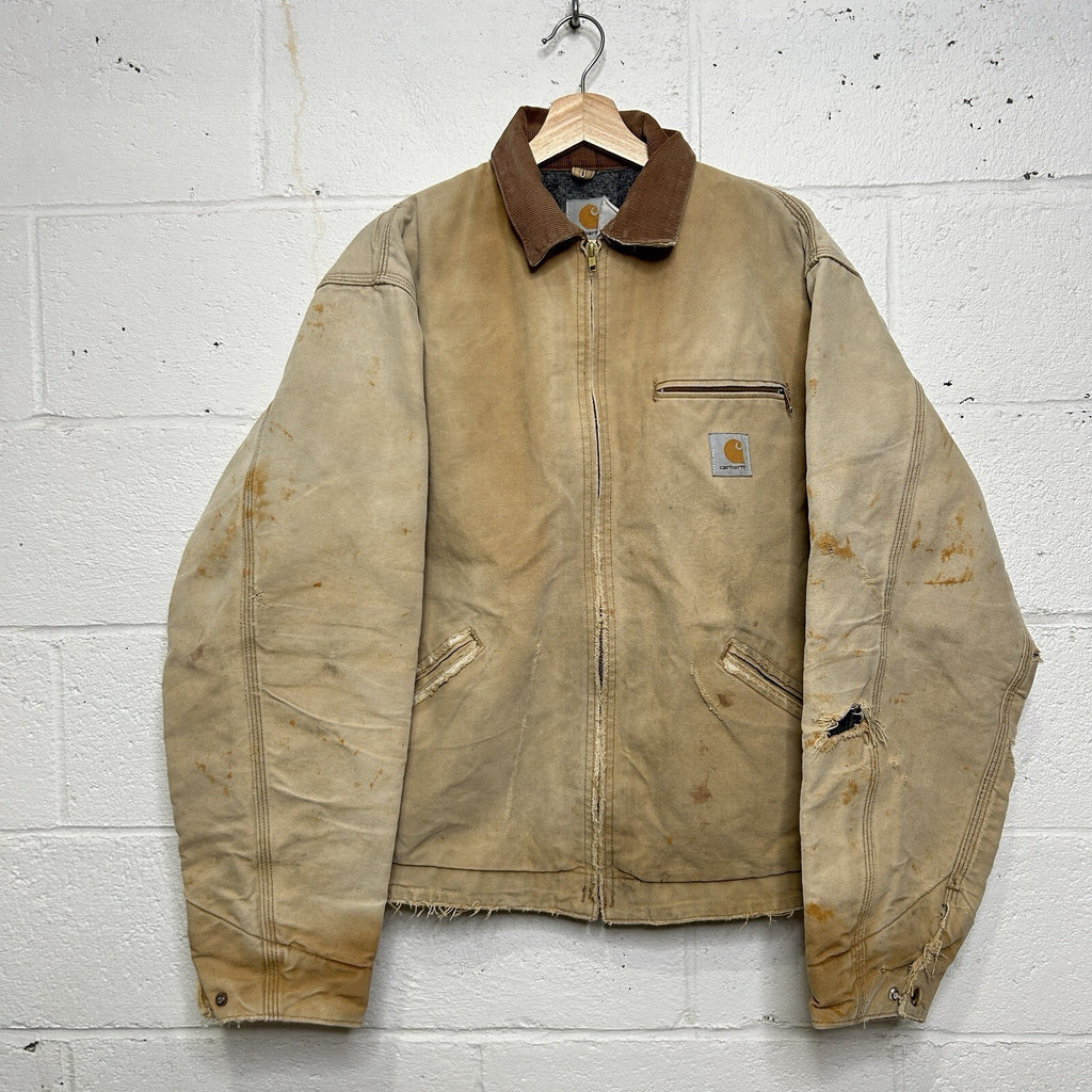 Vintage Carhartt Blanket-Lined Detroit Jacket “Brown” J01 BRN Men’s Large Worn